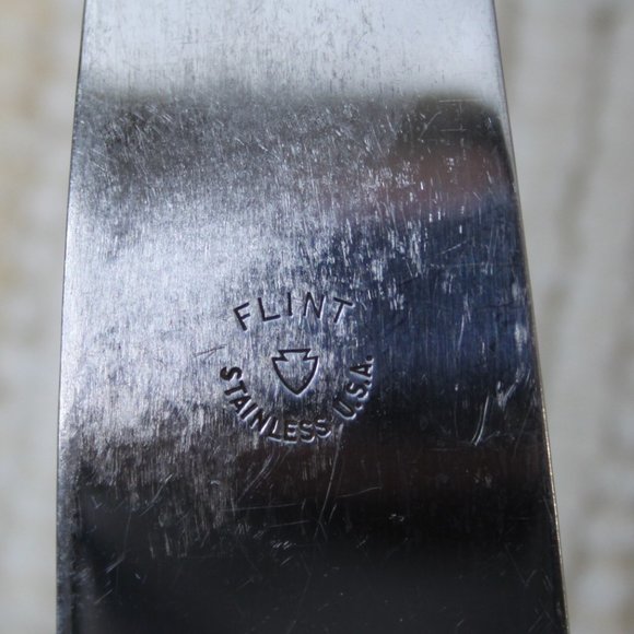 VTG FLINT ARROWHEAD STAINLESS CAKE KNIFE SPATULA WHEAT HARVEST HANDLE 12 3/8 USA - Picture 13 of 13